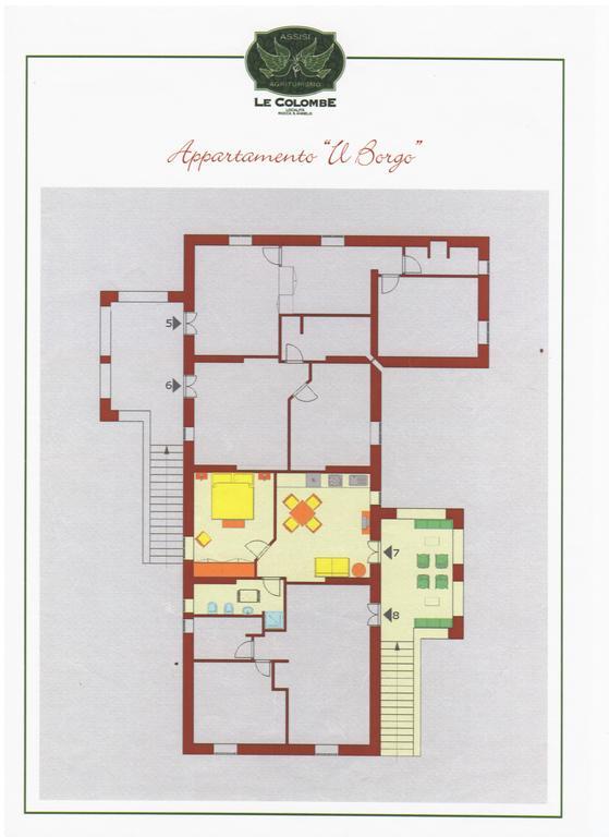 Agriturismo Le Colombe أسيسي الغرفة الصورة