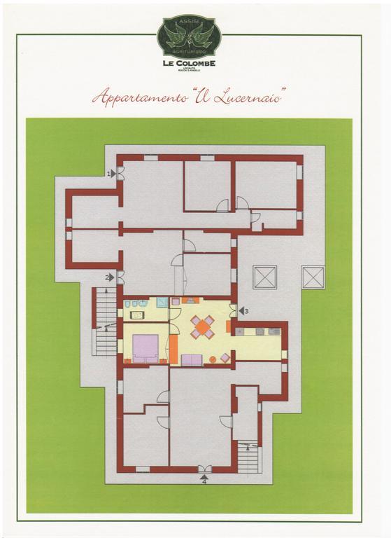 Agriturismo Le Colombe أسيسي الغرفة الصورة